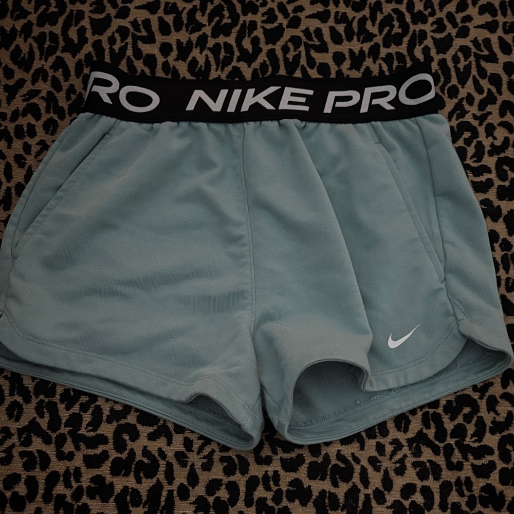 Nike Pro girls Teal Athletic Shorts